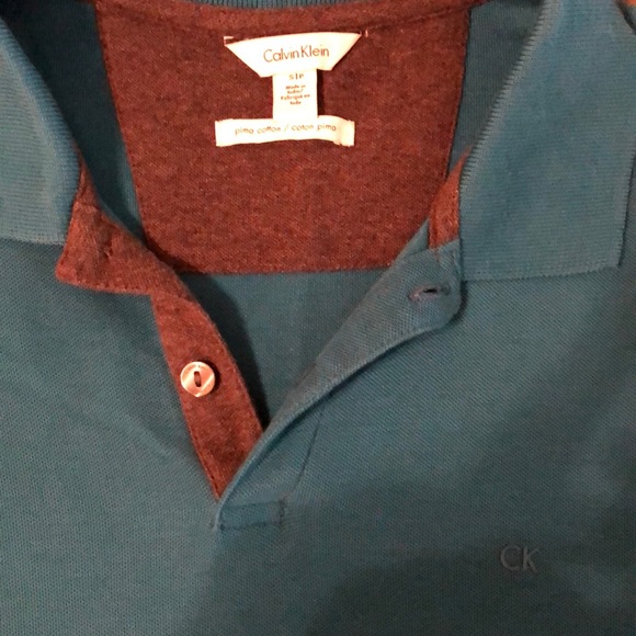 Teal Calvin Klein polo - Picture 2 of 3